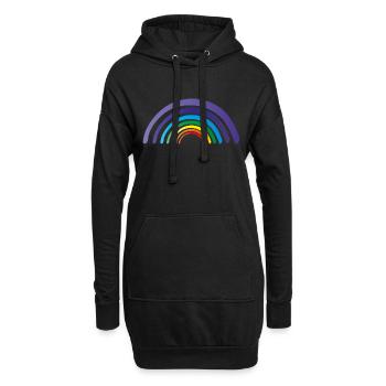 rainbow chakren - Hoodie-Kleid - Schwarz - Vorne