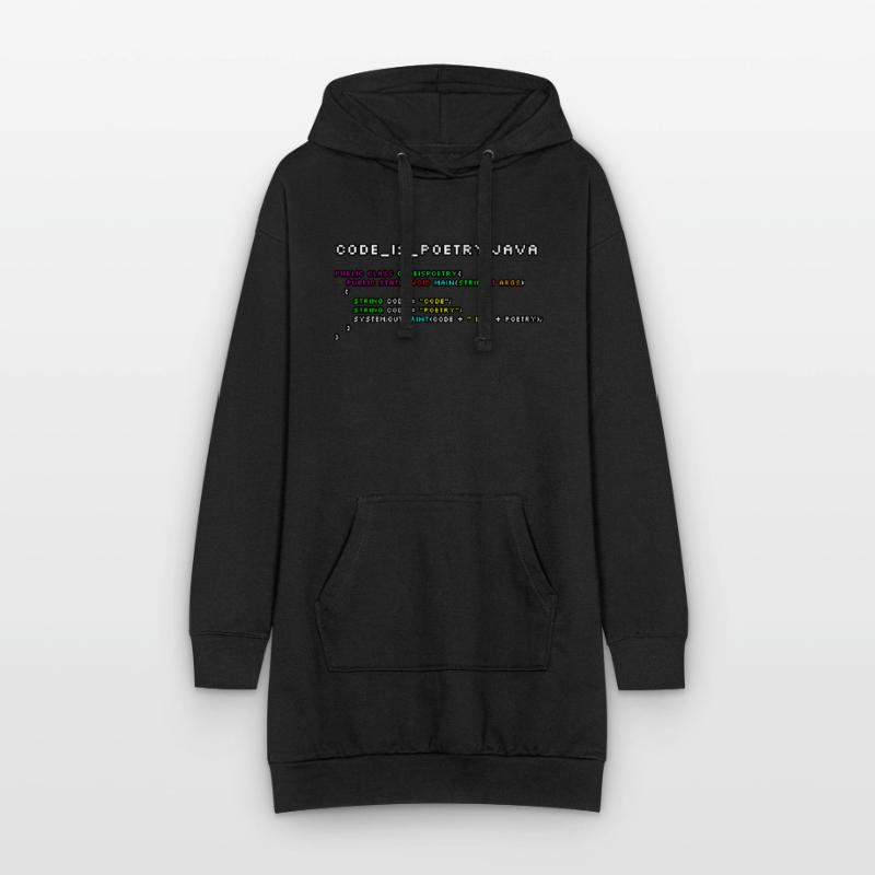 Code ist poetry.java Hoodie-Kleid