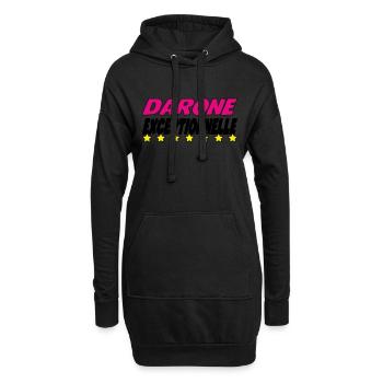 DARONE exceptionnelle - Sweat-shirt à capuche long Femme - noir - Devant