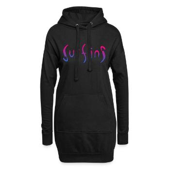 Surfing - Hoodie-Kleid - Schwarz - Vorne