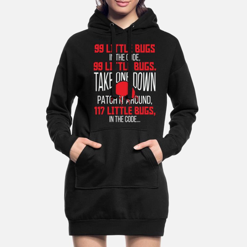 99 petits bugs dans le code Funny Programmer Sweat-shirt à capuche long Femme