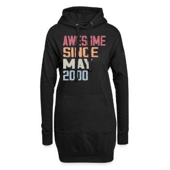 Mai 2000 Jubiläum 2000 Retro 2000 Mai Jahrgang - Hoodie-Kleid - Schwarz - Vorne