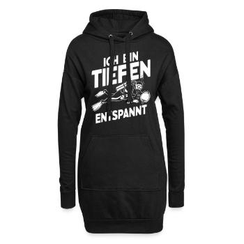 Plongeurs Plongée Sports nautiques Plongée sous-marine - Sweat-shirt à capuche long Femme - noir - Devant