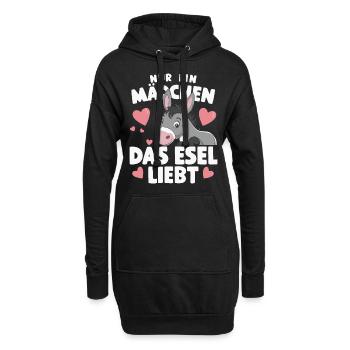 Esel Eselchen Maultier Muli - Hoodie-Kleid - Schwarz - Vorne