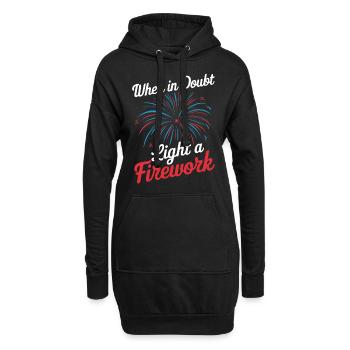 Pyrotechnie Feux d’artifice Pyrotechnie - Sweat-shirt à capuche long Femme - noir - Devant