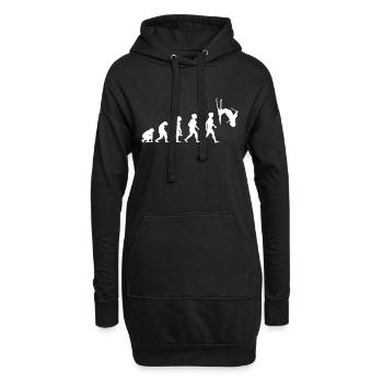 Evolution Skier Skifahren Freestyle Winter Sport - Hoodie-Kleid - Schwarz - Vorne