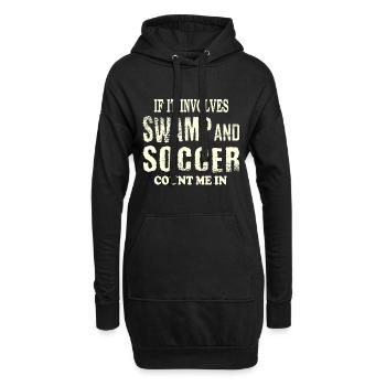 Soccer des marais - Sweat-shirt à capuche long Femme - noir - Devant