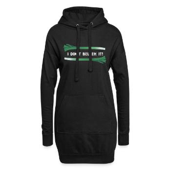 I Don't Beleek It! (Weiße Schrift) - Hoodie-Kleid - Schwarz - Vorne