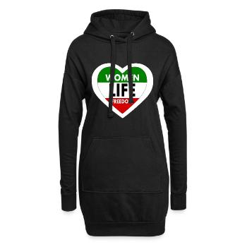 Women life freedom - Sweat-shirt à capuche long Femme - noir - Devant
