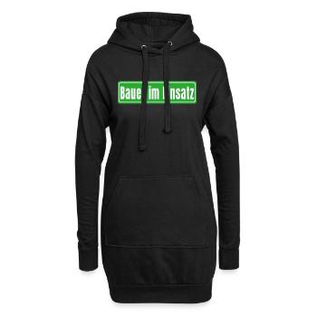 Bauer im Einsatz - Hoodie-Kleid - Schwarz - Vorne