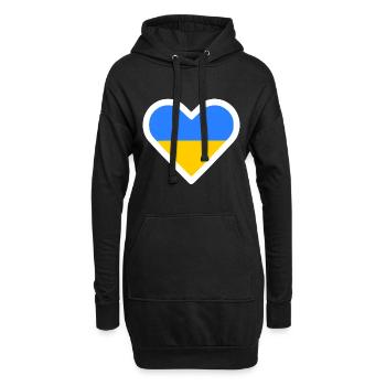 Ukraine - Hoodie-Kleid - Schwarz - Vorne