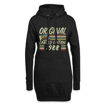 Jahrgang 1988 Retro 1988 Geburtstagsgeschenk - Hoodie-Kleid - Schwarz - Vorne