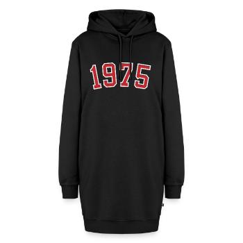 Année de naissance sport 1975 - Sweat-shirt à capuche long Femme - noir - Devant