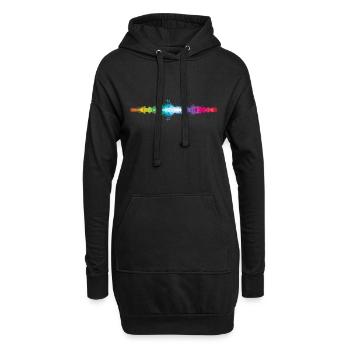 Spectrum Splatter - Hoodie Dress - black - Front
