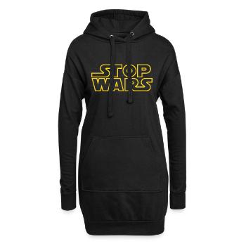 stop wars starlight outline - Hoodie-Kleid - Schwarz - Vorne