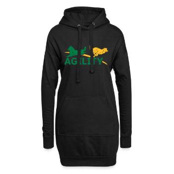 AGILITY - Sweat-shirt à capuche long Femme - noir - Devant