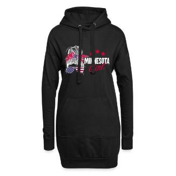 Minnesota - Hoodie-Kleid - Schwarz - Vorne
