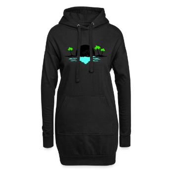 sunset delfine - Hoodie-Kleid - Schwarz - Vorne