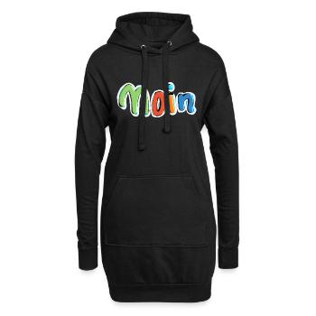 moin 18 2 - Hoodie-Kleid - Schwarz - Vorne