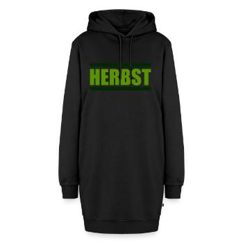 herbst - Hoodie-Kleid - Schwarz - Vorne - AI Model Female 172 light (172cm)