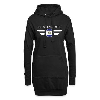 J’aime le Salvador Design T-Shirt - Sweat-shirt à capuche long Femme - noir - Devant
