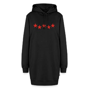étoiles - Sweat-shirt à capuche long Femme - noir - Devant