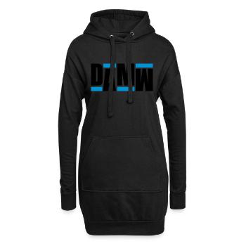 DAMW Retro - Hoodie-Kleid - Schwarz - Vorne