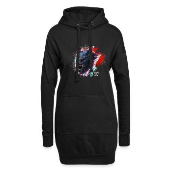 Warewolf - SPLAT - Sweat-shirt à capuche long Femme - noir - Devant