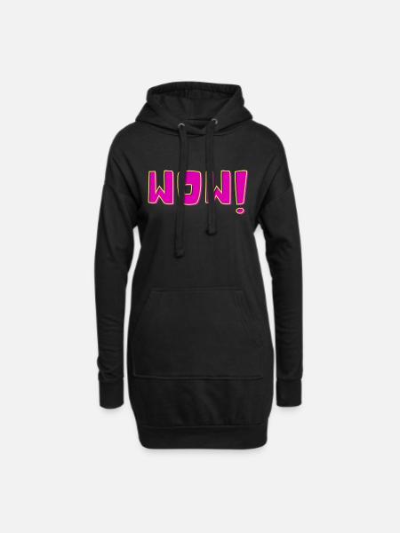 WOW - Hoodie Dress - black