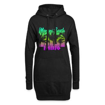 Marari Beach India - Hoodie-Kleid - Schwarz - Vorne