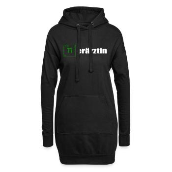 Tierärztin white - Hoodie-Kleid - Schwarz - Vorne