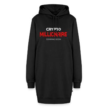 Bitcoin Trading Crypto Aktien - Hoodie-Kleid - Schwarz - Vorne