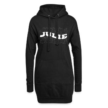Drôle Julie Groovy 4 Hommes Femmes Cool Julie Tie Dye - Sweat-shirt à capuche long Femme - noir - Devant
