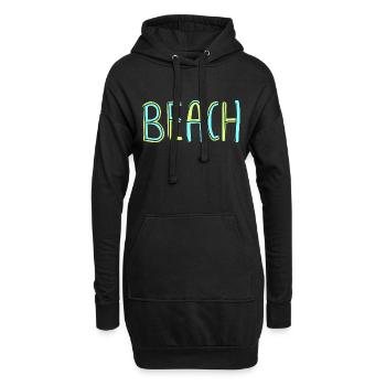Beach 13 - Hoodie-Kleid - Schwarz - Vorne