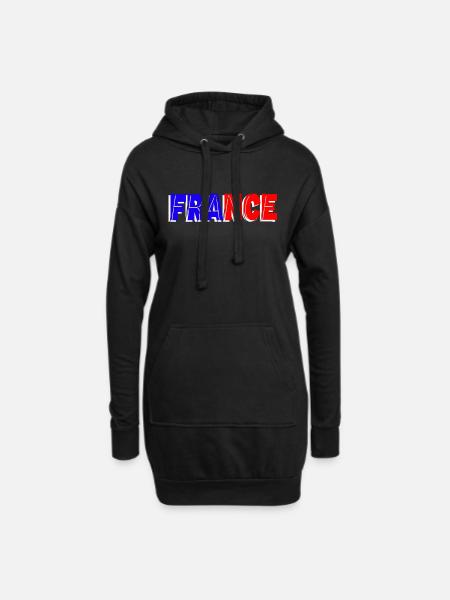 france - Hoodie-Kleid - Schwarz