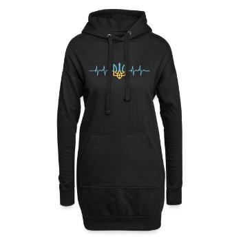 Heartbeat Ukraine Peace Peace - Hoodie Dress - black - Front
