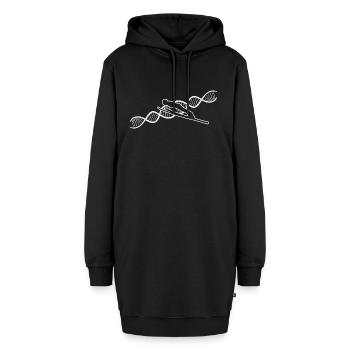 Skispringer Wintersport Skisprung Skifliegen Ski - Hoodie-Kleid - Schwarz - Vorne
