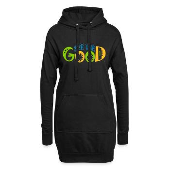 voir la bonne citation - Sweat-shirt à capuche long Femme - noir - Devant