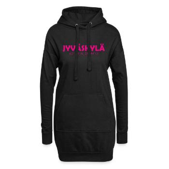 Jyväskylä - Finland - Coordinates - Longitude - Hoodie-Kleid - Schwarz - Vorne