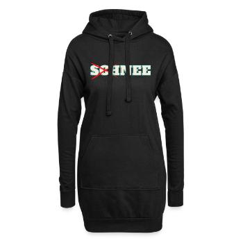 Schnee - Hoodie-Kleid - Schwarz - Vorne