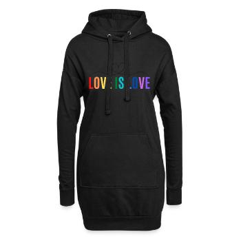 L’AMOUR EST L’AMOUR - Sweat-shirt à capuche long Femme - noir - Devant
