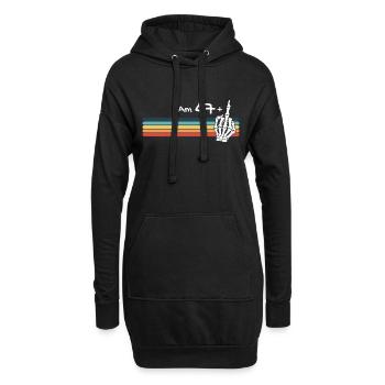 Skull Vintage - Ich bin nicht 48, ich bin 47 plus Mitte - Hoodie-Kleid - Schwarz - Vorne