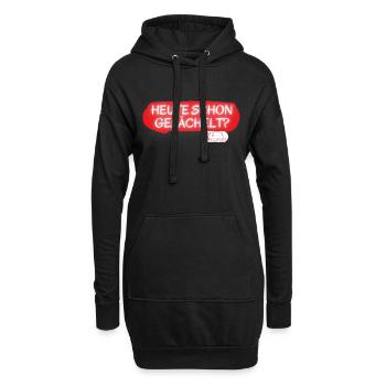 Heute schon gelächelt 2 - Hoodie-Kleid - Schwarz - Vorne