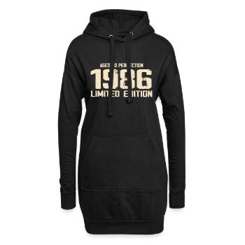 1986 Limited edition 1986 Geburtstag 1986 Retro - Hoodie-Kleid - Schwarz - Vorne