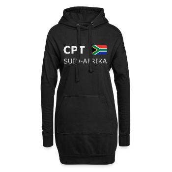 CPT SUID-AFRIKA white-lettered 400 dpi - Sweat-shirt à capuche long Femme - noir - Devant