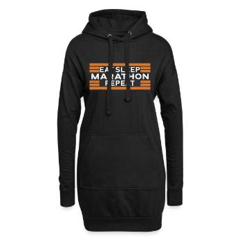 marathon - Sweat-shirt à capuche long Femme - noir - Devant