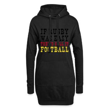 Rugby facile Ils l’appelleraient Football Allemagne Rugby - Sweat-shirt à capuche long Femme - noir - Devant