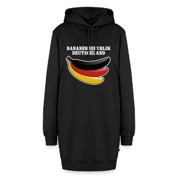 Bananenrepublik Deutschland Satire - Hoodie-Kleid - Schwarz - Vorne