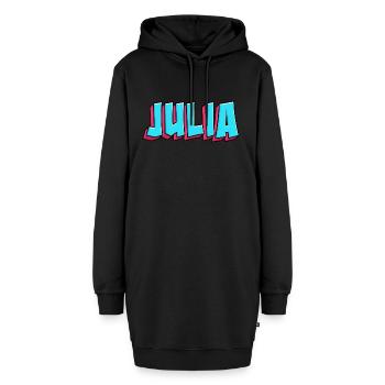 Namen Motiv: Julia - Hoodie-Kleid - Schwarz - Vorne - AI Model Female 172 light (172cm)