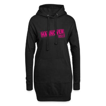 Hannover - 0511 - Vorwahl - Niedersachsen - Hoodie-Kleid - Schwarz - Vorne